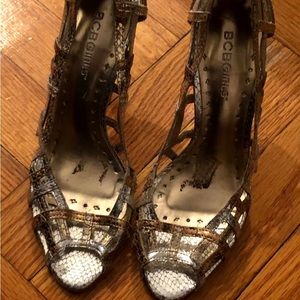 BCB Girls Gold/Rose/platinum open toe shows